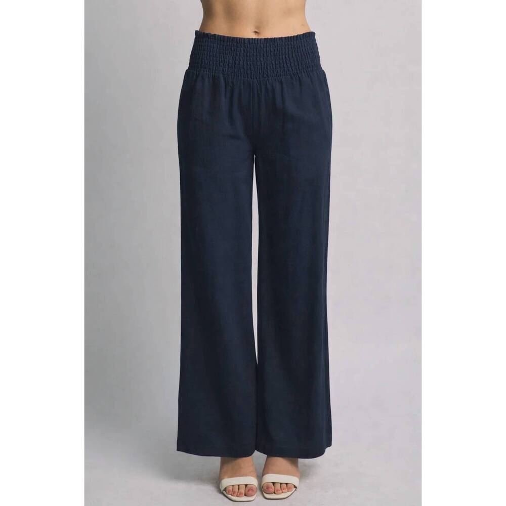 NEW 5TH CULTURE greenport slant pocket wide leg pants in navy